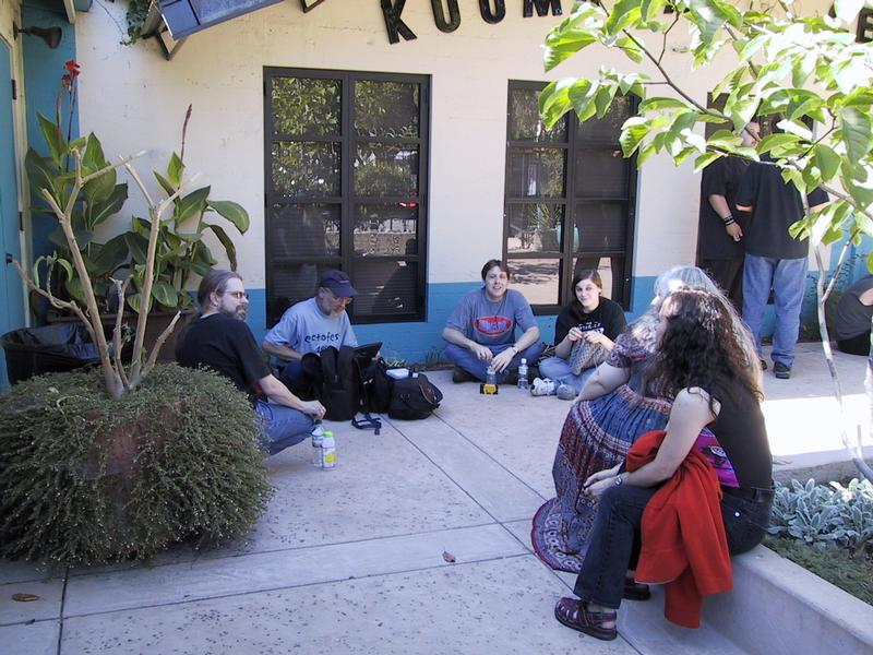 Jim Gurley, John Henshon, Chris Montville & Siobhan, Neile Graham, and Tamar Boursalian in line
