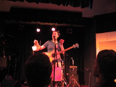 Showing off her latest Thrift Store booty