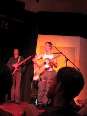 Eric on more guitars than he bargained for