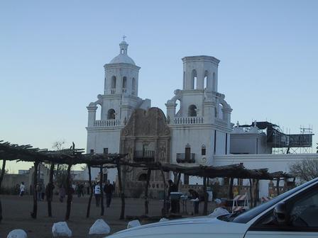 San Xavier del Bac Mission on Christmas Eve