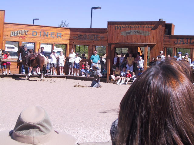 One of the gang gets shot down