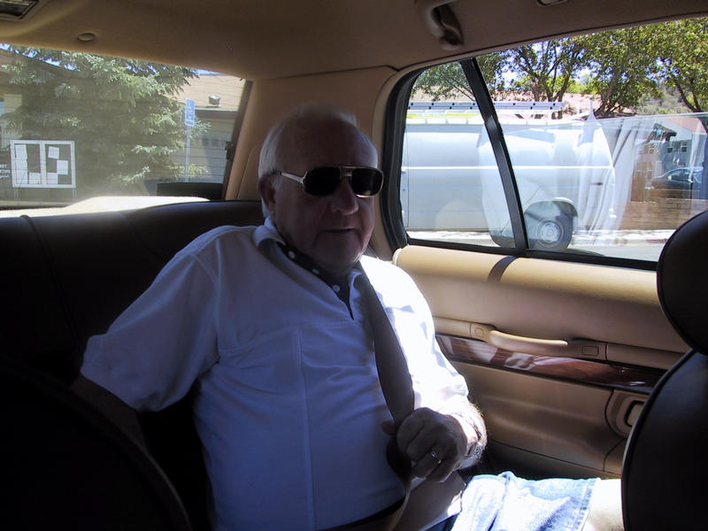 Dad in the back seat