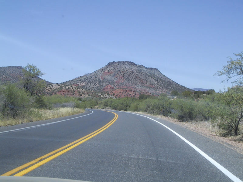 Along the Red Rocks scenic highway, coming into Sedona