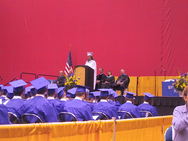 The Senior Class President gives her address