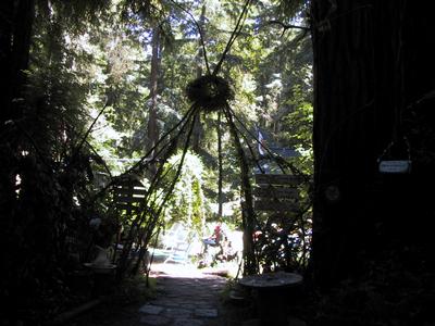 Looking in the main gate