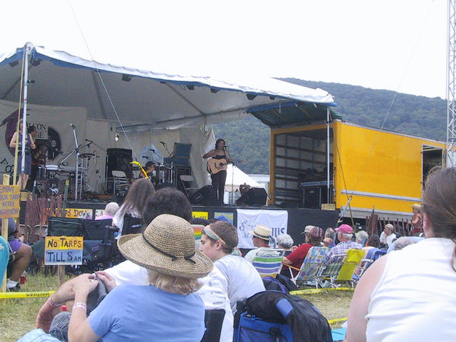 Trina Hamlin sings in the Most Wanted Showcase