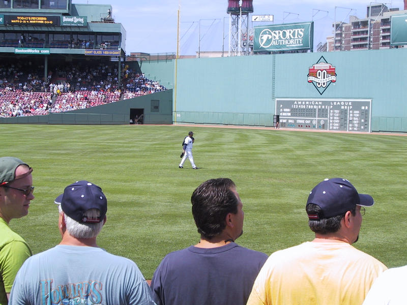 Pedro walks toward the bullpen