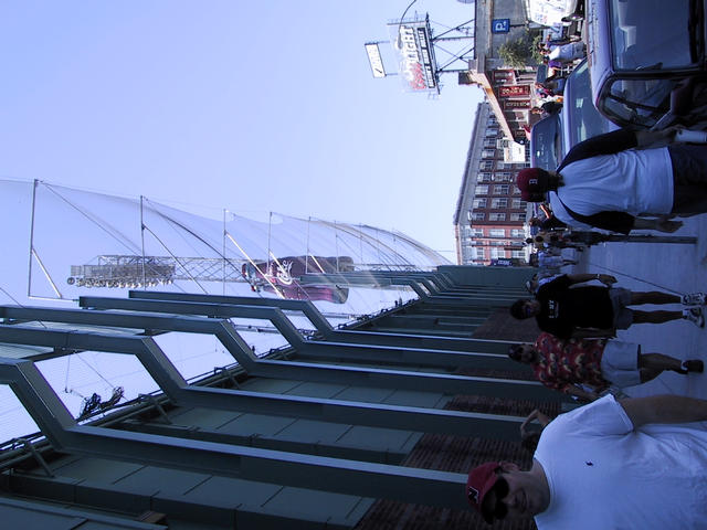 Walking past the Green Monster