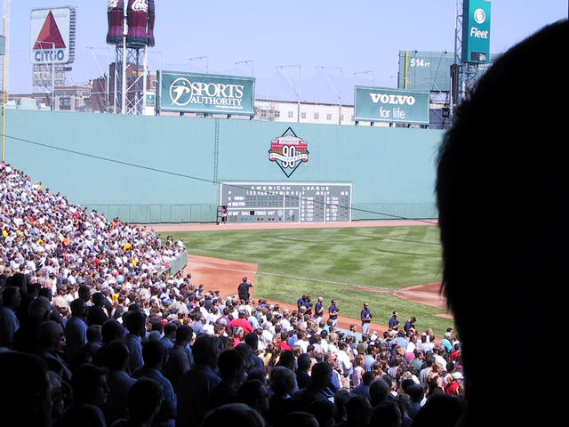 The scoreboard guy hanging out