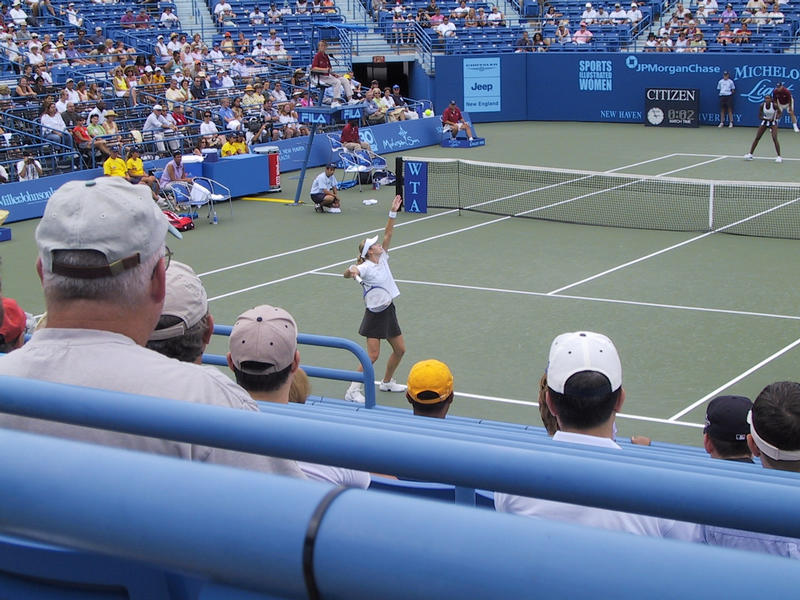 Laura Granville serves
