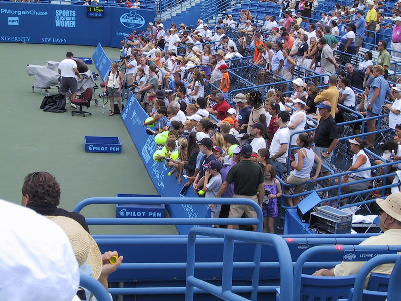 Kids waiting for an autograph