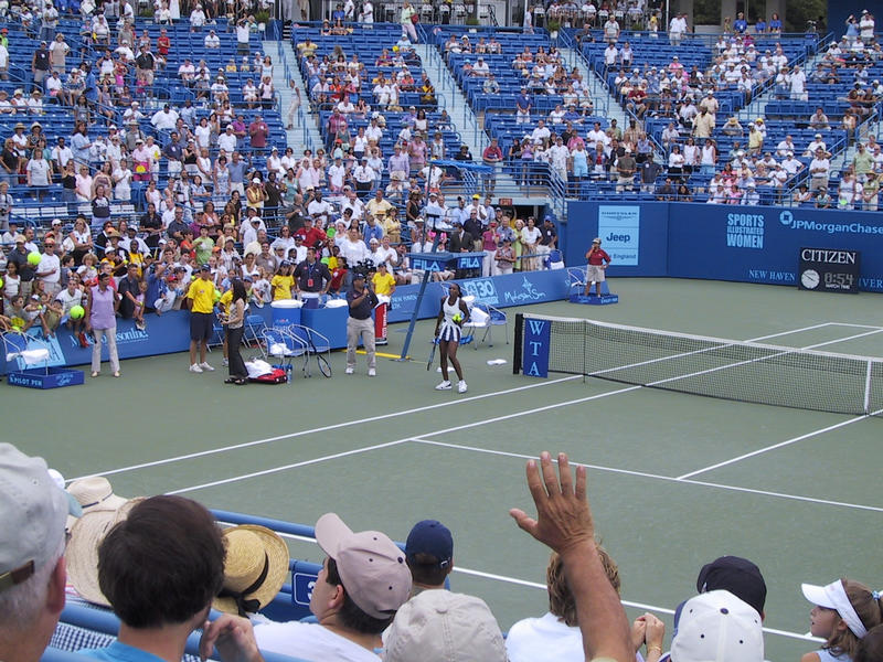 Hitting balls into the stands