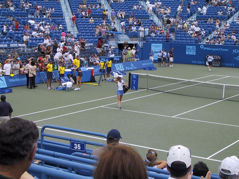 Patty Schnyder leaves the court