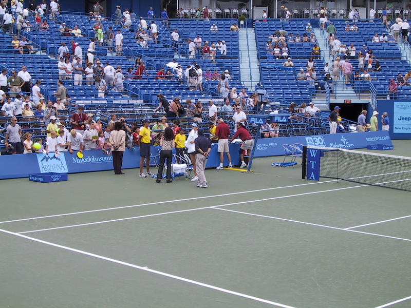 Daniela Hantuchova talks with the media