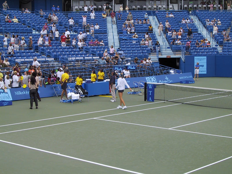 Hitting balls into the stands
