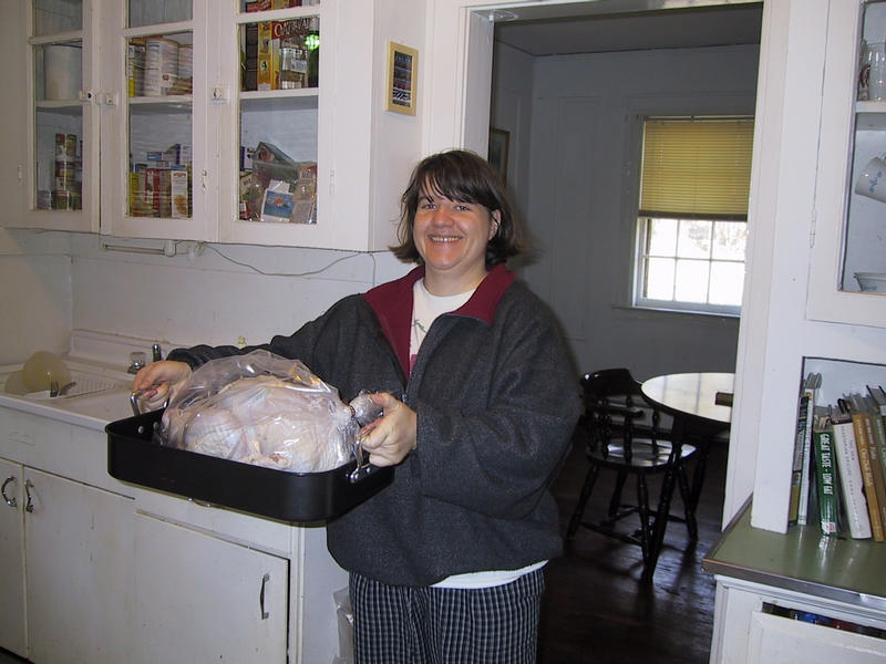 Proud to be putting the bird into the oven!