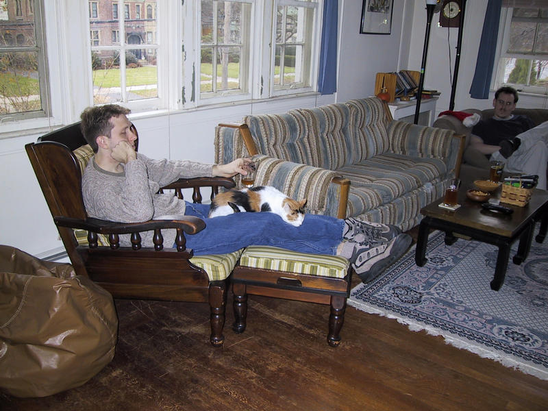 Chris is allergic to cats.