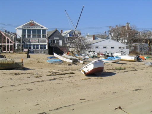Boats wintering on the beach