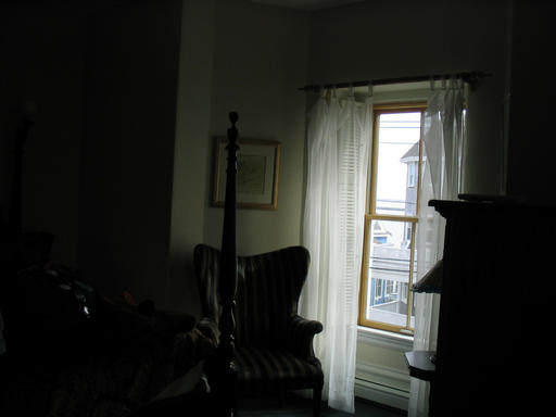 The street-side window