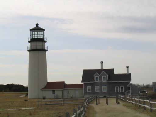 Looking back at the lighthouse